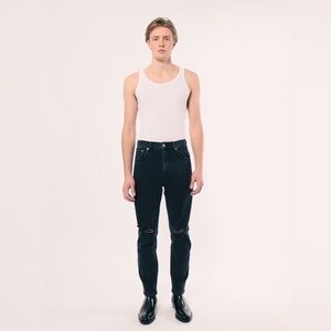 Amendi Black Wash Tapered Jeans 32 x 32